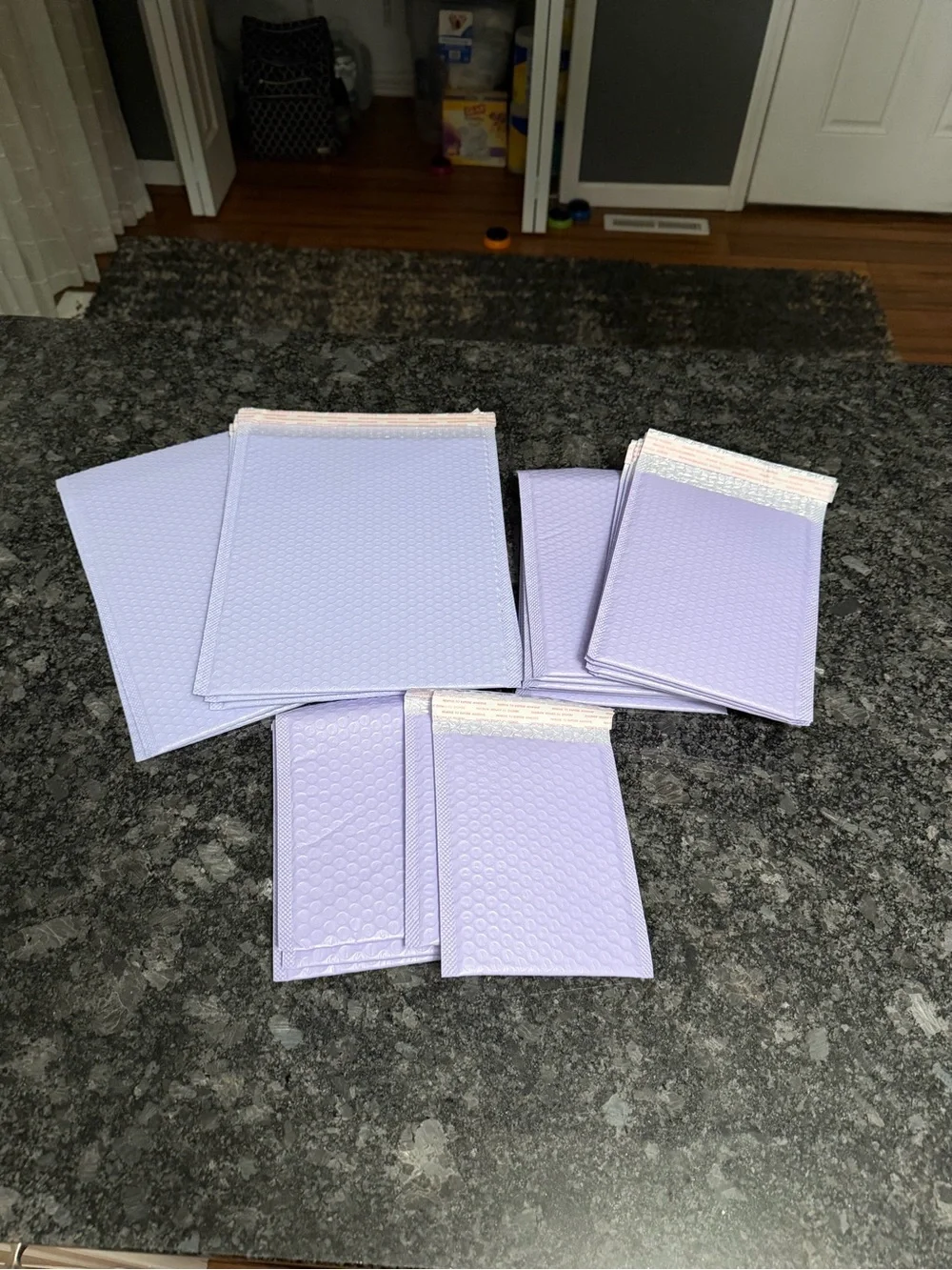 Bundle of 20 Bubble Mailers Lavender Purple Protective Packaging Various Sizes